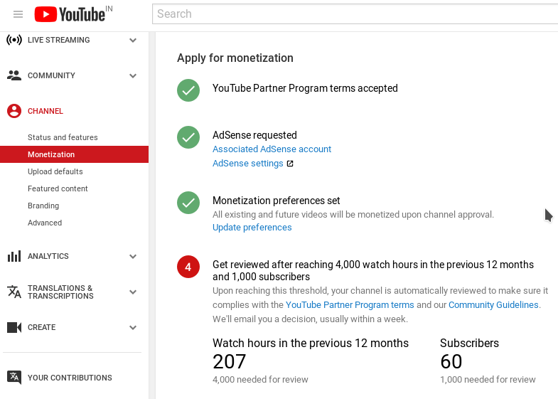 Youtube policy new requirement 4000 hours and 1000 Subscriber