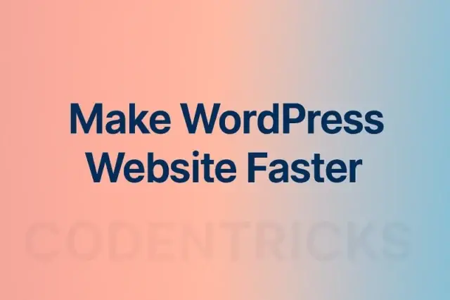 Make WordPress Website Faster